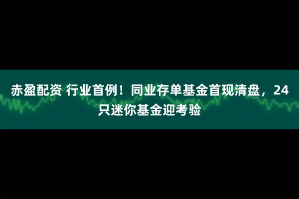 赤盈配资 行业首例！同业存单基金首现清盘，24只迷你基金迎考验
